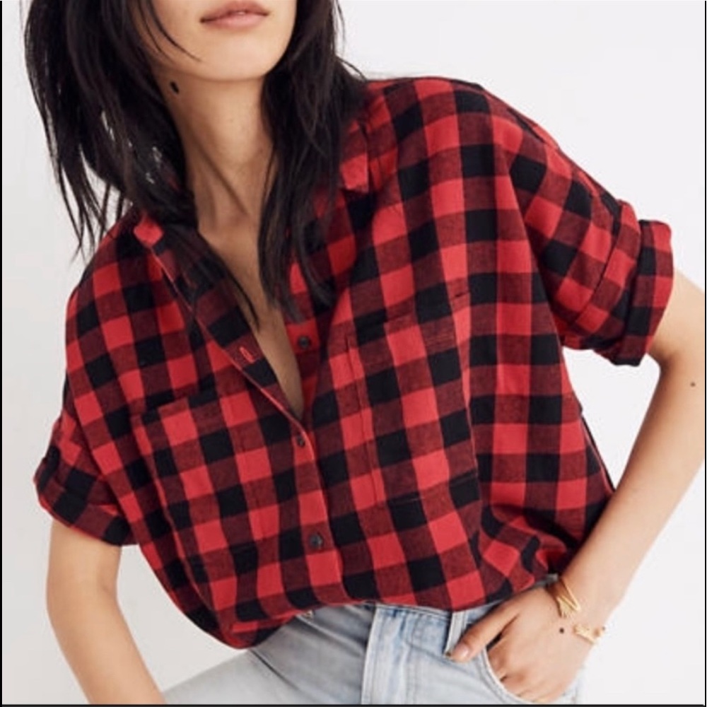 Madewell flannel courier shirt